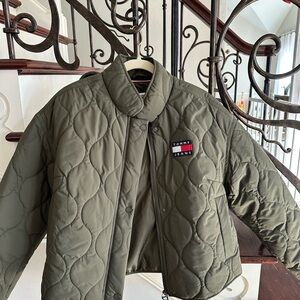 Tommy Hilfiger Olive Quilted Jacket for Women